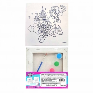 MY LITTLE PONY กรอบภาพระบายสีผ้าแคนวาสพร้อมชุดสี (ลายทไวไลท์สปาร์กเคิล & ฟลัตเตอร์ชาย)